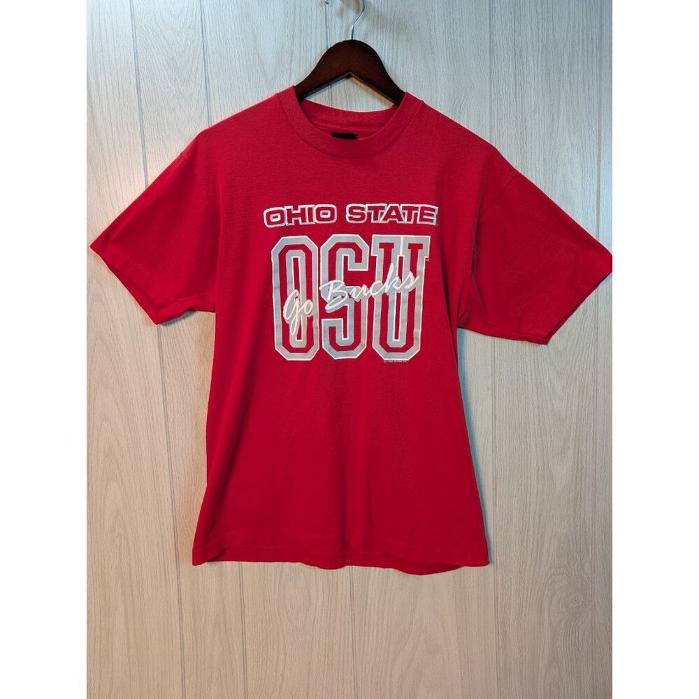 Vintage Ohio State University Buckeyes T Shirt Go Bucks Mens Large Single Stitch